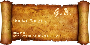 Gurka Margit névjegykártya